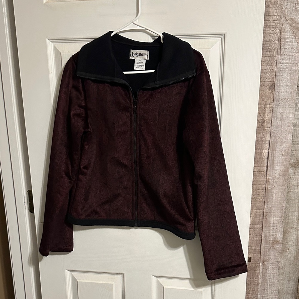 Bagatelle Deep Burgundy Teddy Jacket
